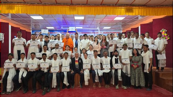 A large gathering photographed after a programme